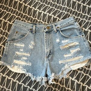 Distressed Vintage Wrangler Shorts